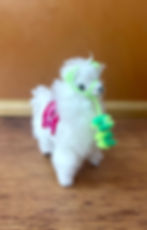 Thumbnail: Mini Alpaca fur toy standing white
