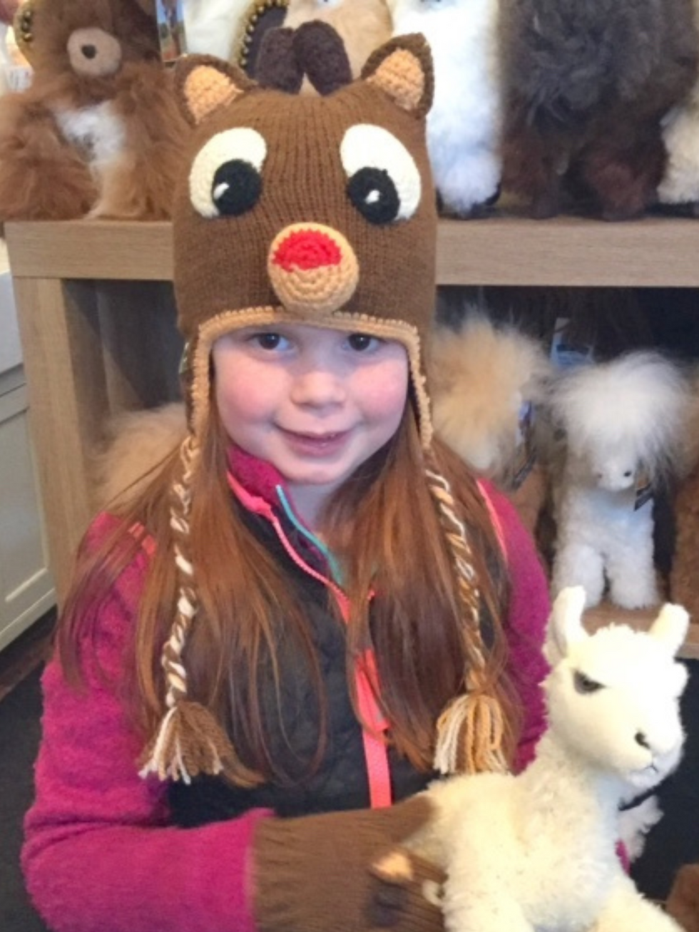 Thumbnail: Rudolph the Red Nosed Reindeer Hat girl