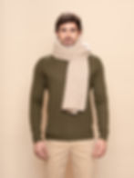 Thumbnail: Alpaca Cozy Knit Scarf Beige Men
