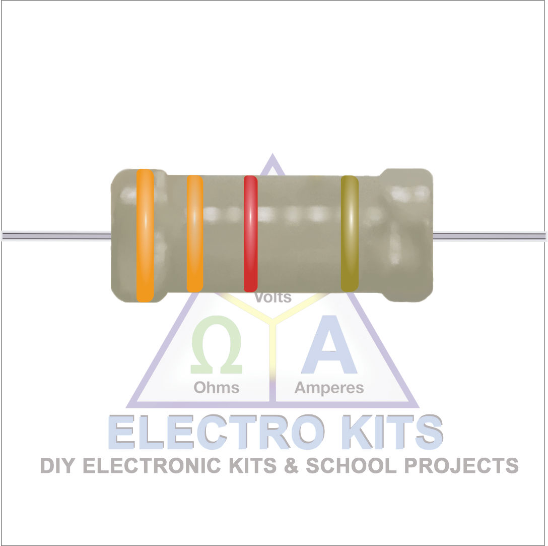 3.3k Ohm 1/2 Watt or 1/4 Watt - Carbon Resistor