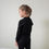 Thumbnail: Menique Merino Kids' Long Sleeve Crew in Black (160 GSM)