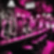 western picture in black and white with hot pink accents of a saloon bar with cowboys drin