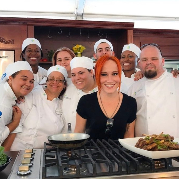 Chef Adrianne Calvo and her team