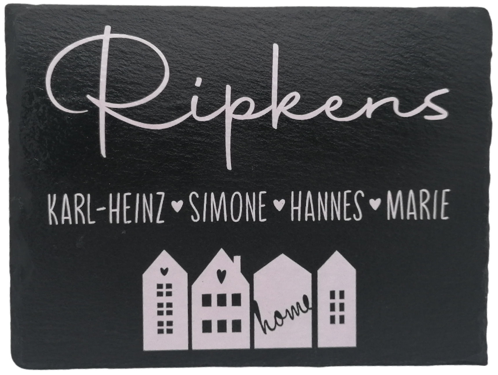 Türschild "Häuserliebe mit Vornamen", 15x20cm