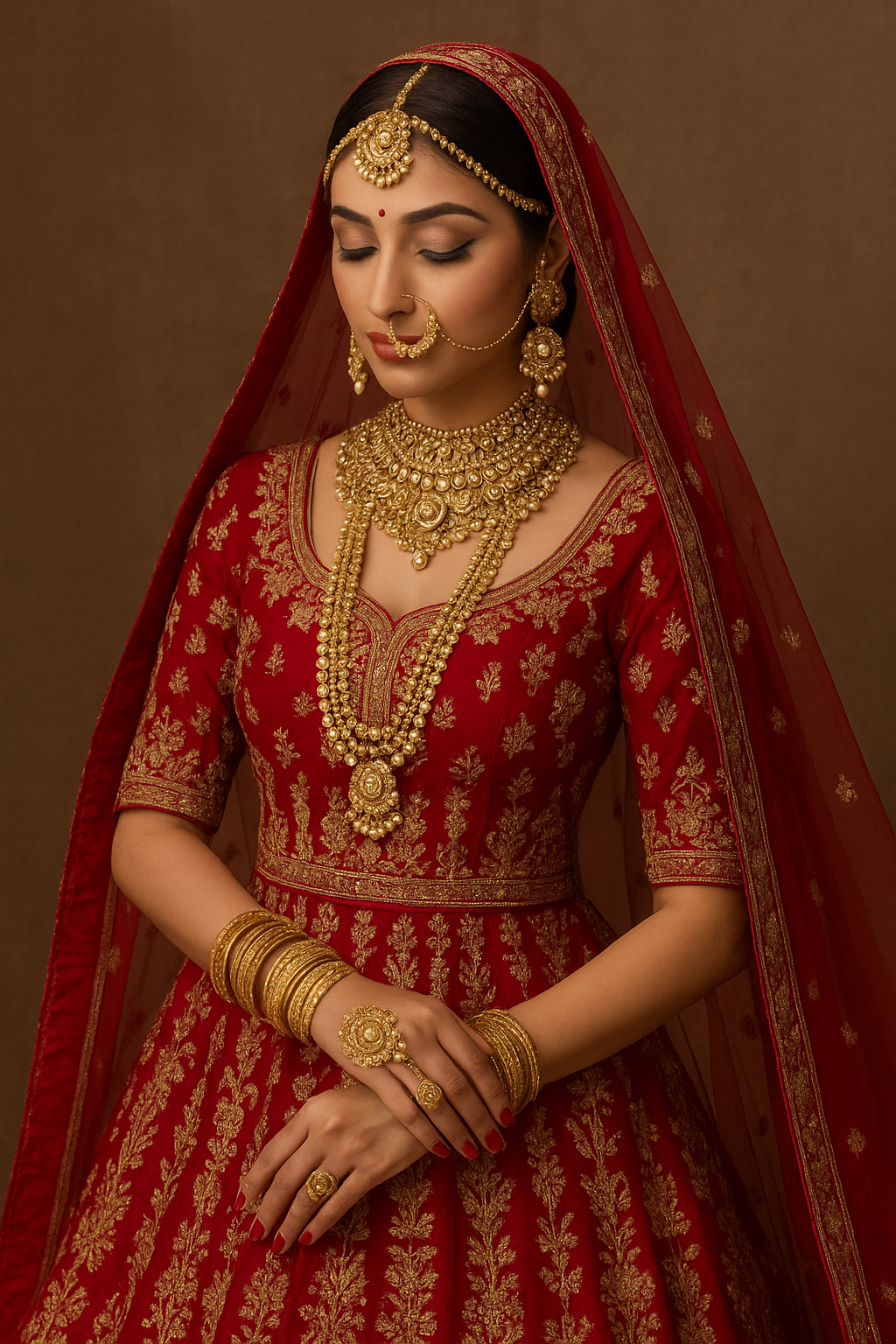 Luxury Bridal Zardozi Lehenga Set 