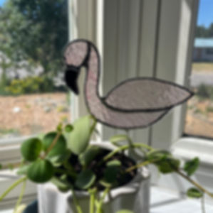 Textured Flamingo plant stake