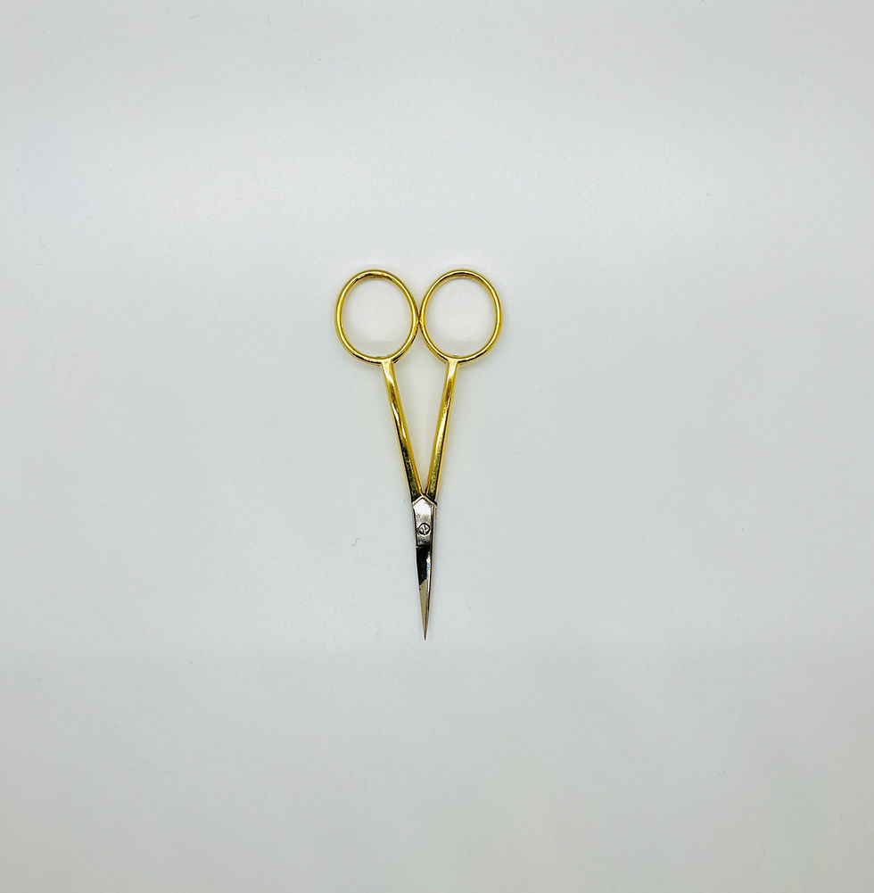 Thumbnail: Embroidery scissors. Gold-Plated: Double Curved
