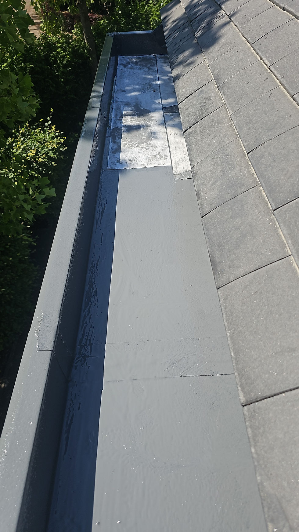 Schoonmaken en ontvetten van de dakgoot