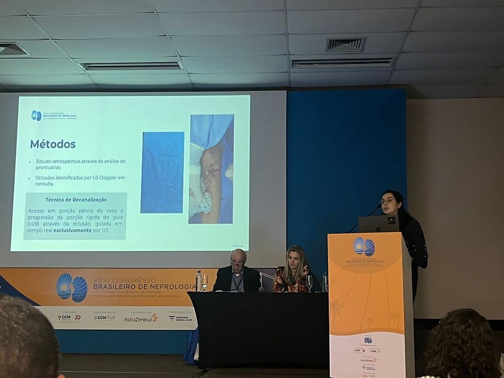 Apresentação de trabalho no Congresso Brasileiro de Nefrologia de 2022