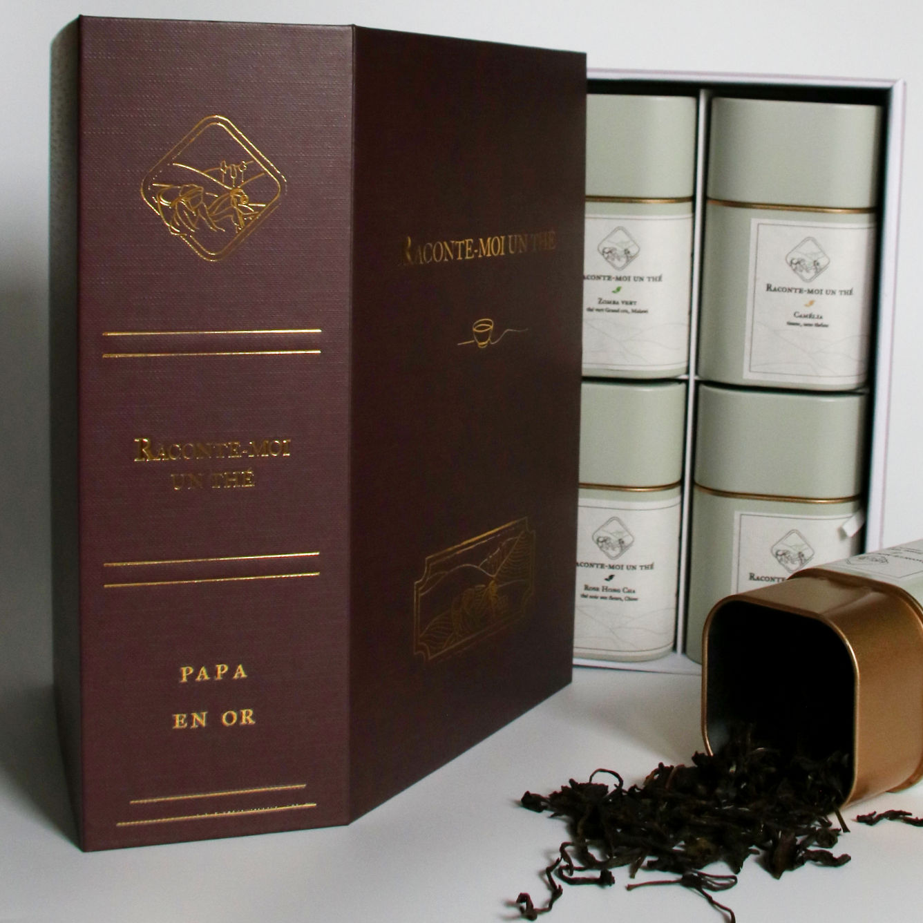 Papa en or | Coffret personnalisé Livre prestige