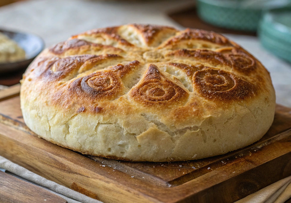 Traditional Balkan flatbread, often served warm with butter or cheese.