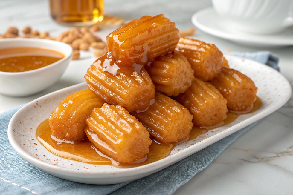 Deep-fried dough soaked in sugar syrup, a crispy and sweet treat common in Bosnia and Serbia.