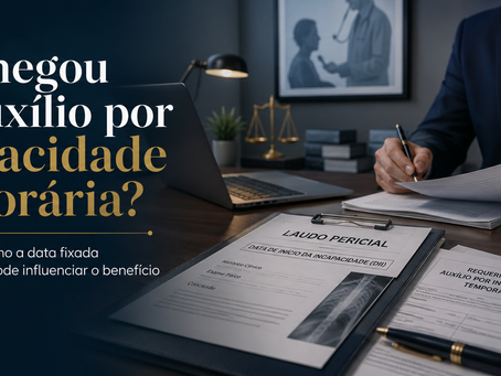 Documentos médicos, relatório de perícia do INSS e análise da Data de Início da Incapacidade para benefício previdenciário.