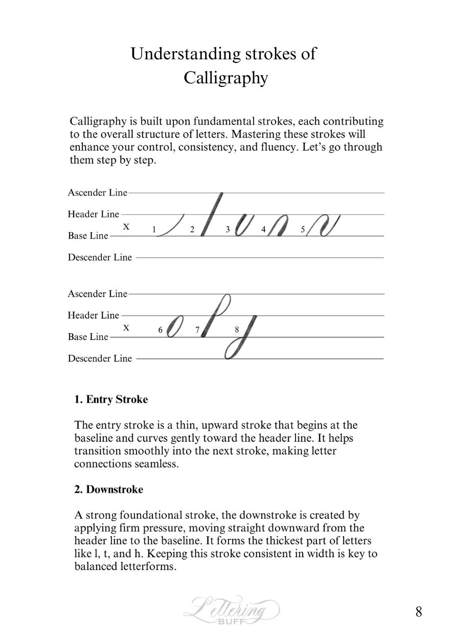 Thumbnail: Brushpen Calligraphy Book (E- Workbook + Practice sheets)