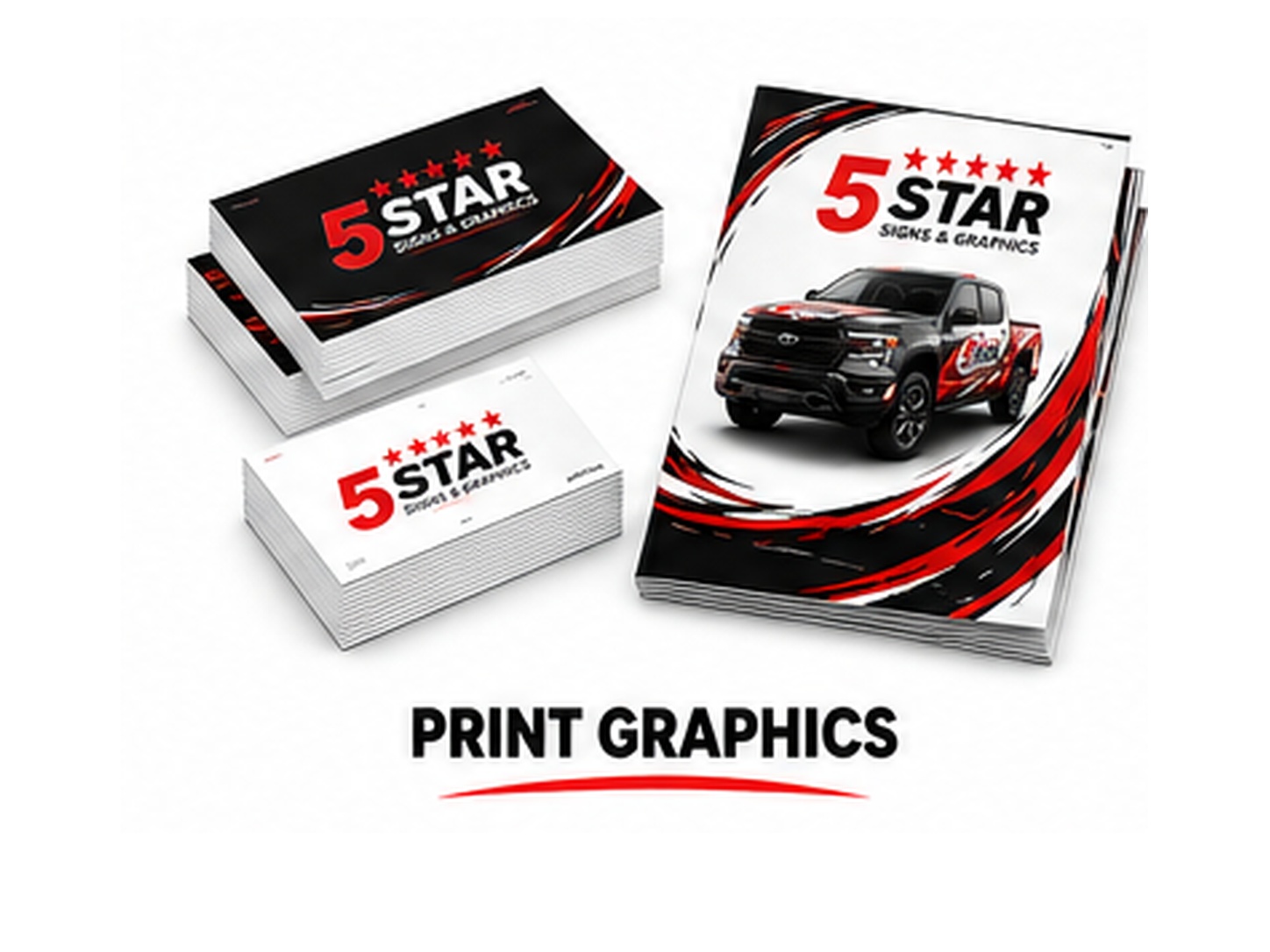 Custom branded business cards and printed marketing materials