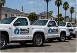 Branded fleet vehicle with custom business graphics