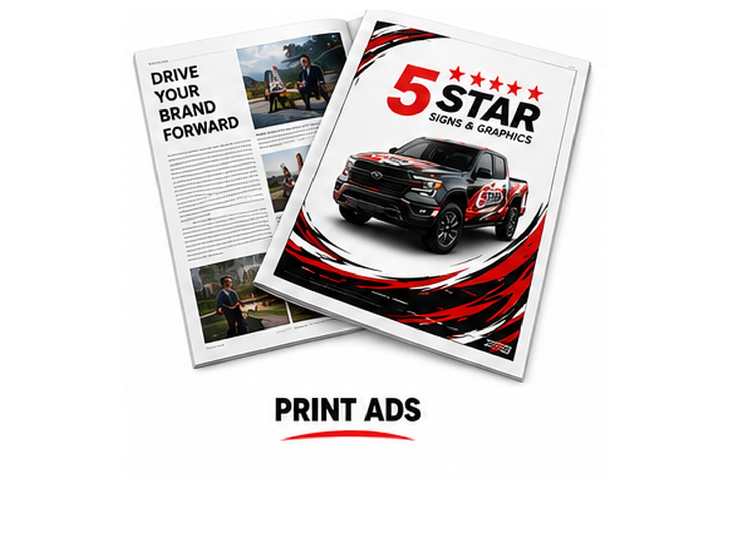 Custom printed advertising and promotional materials