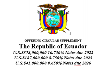 Nueva deuda por un monto de $606 millones colocó el Ecuador en el mes de octubre