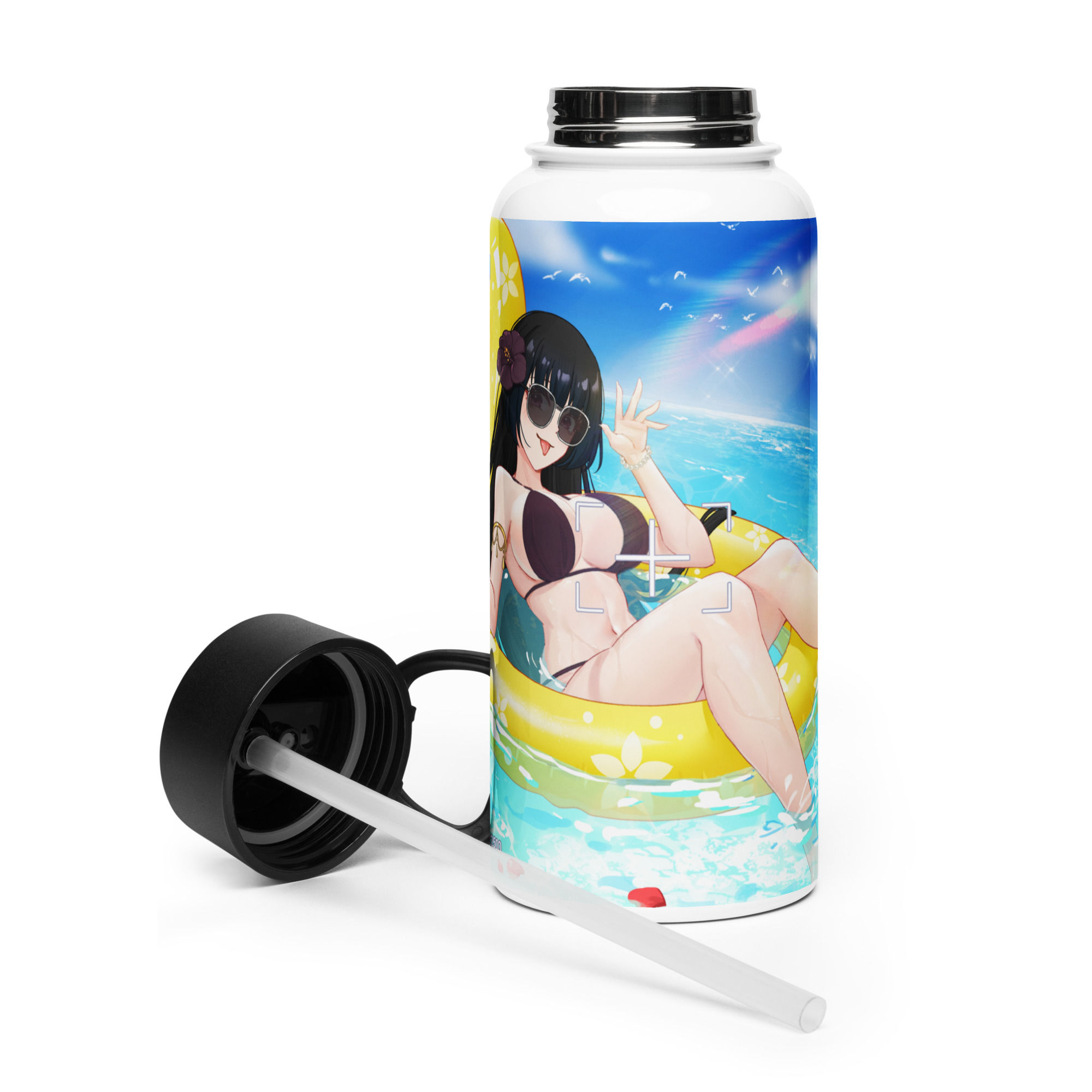 "Isabella's Summer Splash" - Stainless Steel Water Bottle