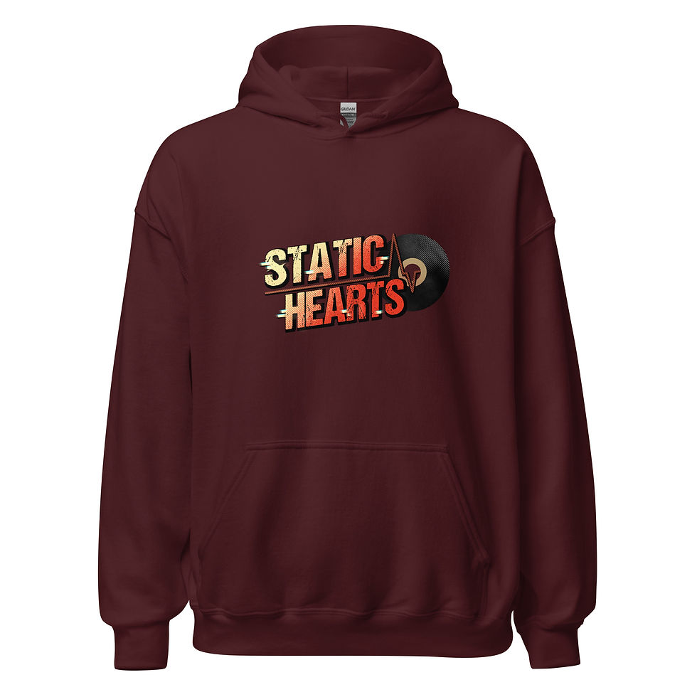 Thumbnail: Static Hearts Logo - Unisex Hoodie