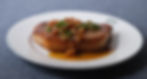 Côte de porc, caramelized apples