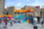 Yuke Li's 'Star Gatherers' mural at the Josiah Quincy Elementary School in early June. Photo by Adam Smith.