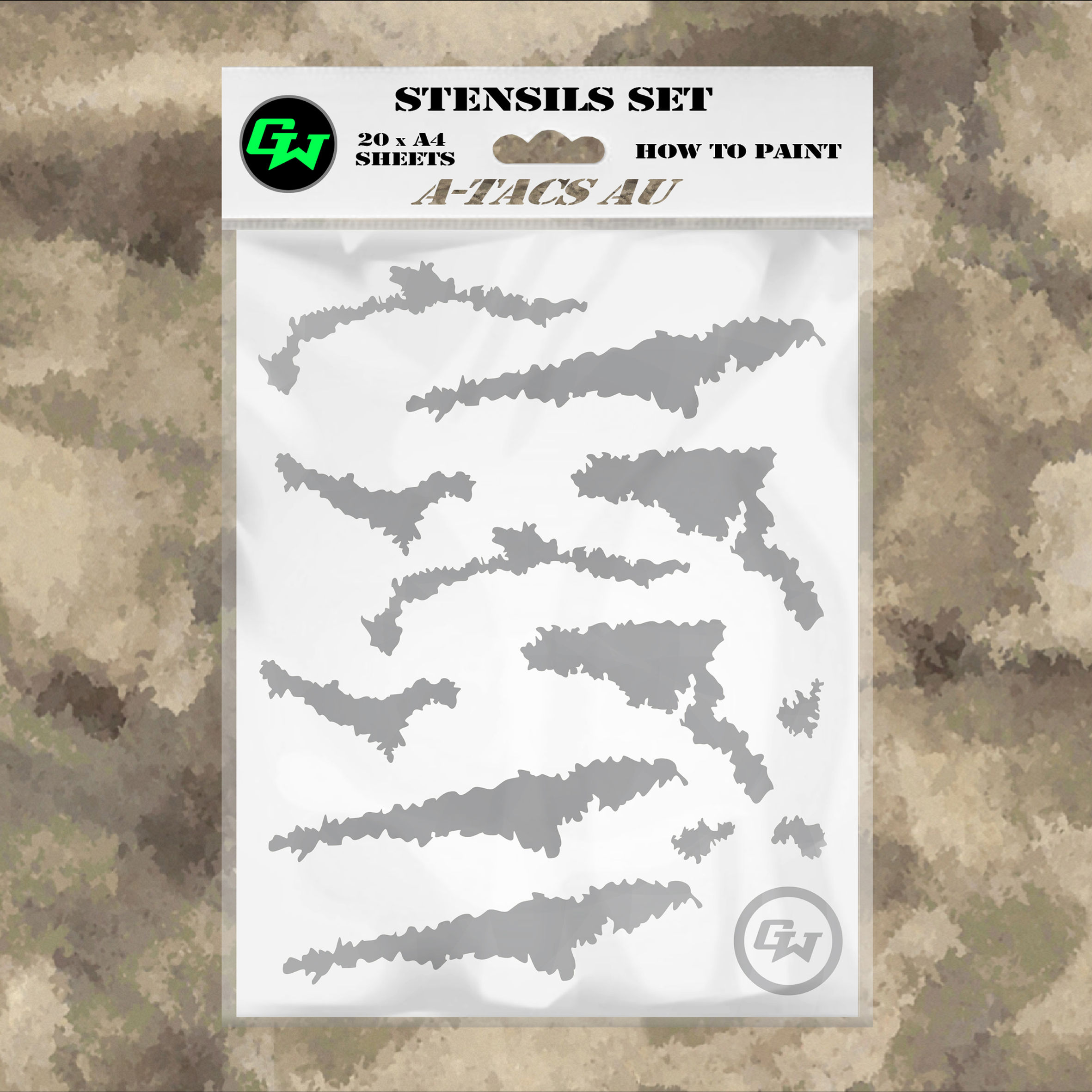 STENSILS SET ATAKA-1 CAMUFLAGE PAINT MASK