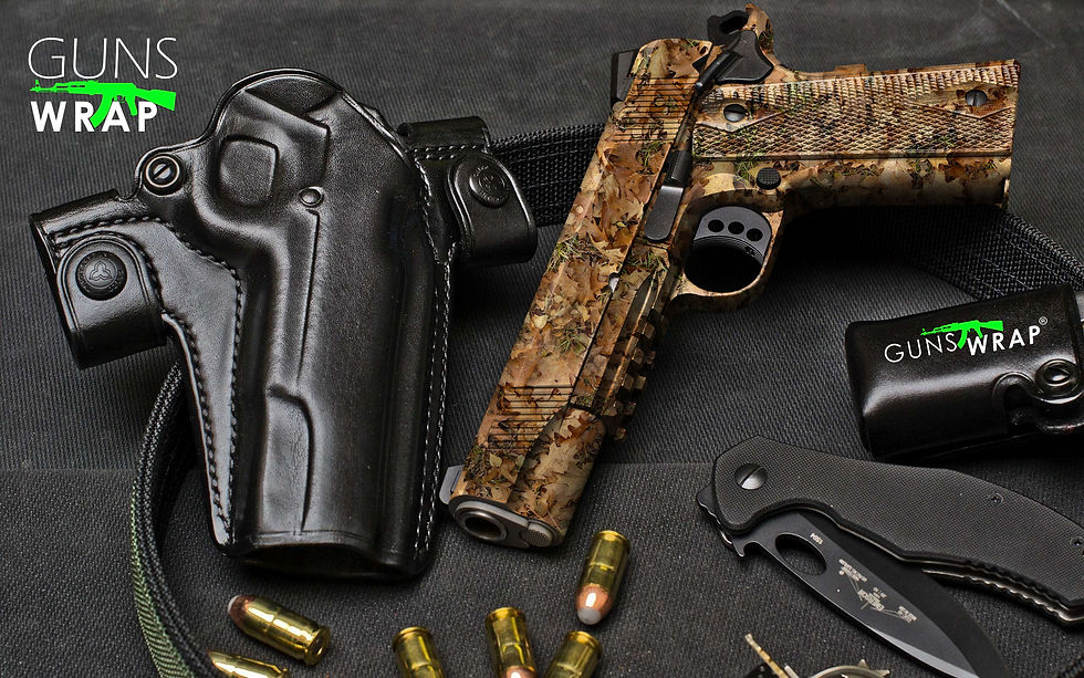 Thumbnail: PISTOL GUN WRAP SKIN LEAVES-4