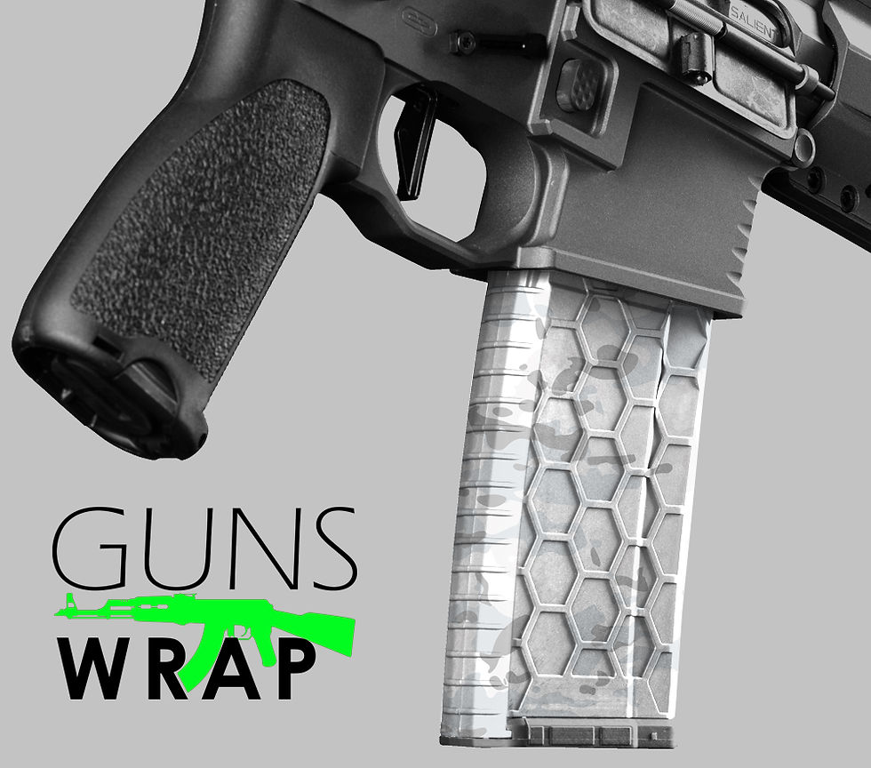 الصورة المصغرة: WRAP AR-15/M4 MAG SKIN MILITARYCAMO WINTER