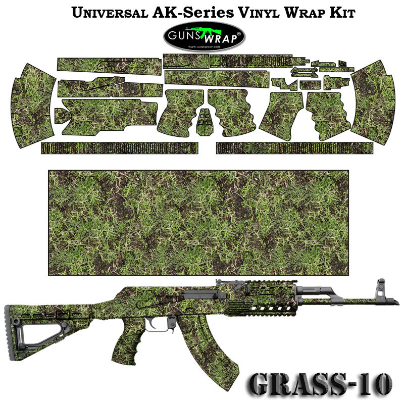 תמונה ממוזערת: AK-47 (AK- SERIES) RIFLE  WRAP SKIN GRAAS-10