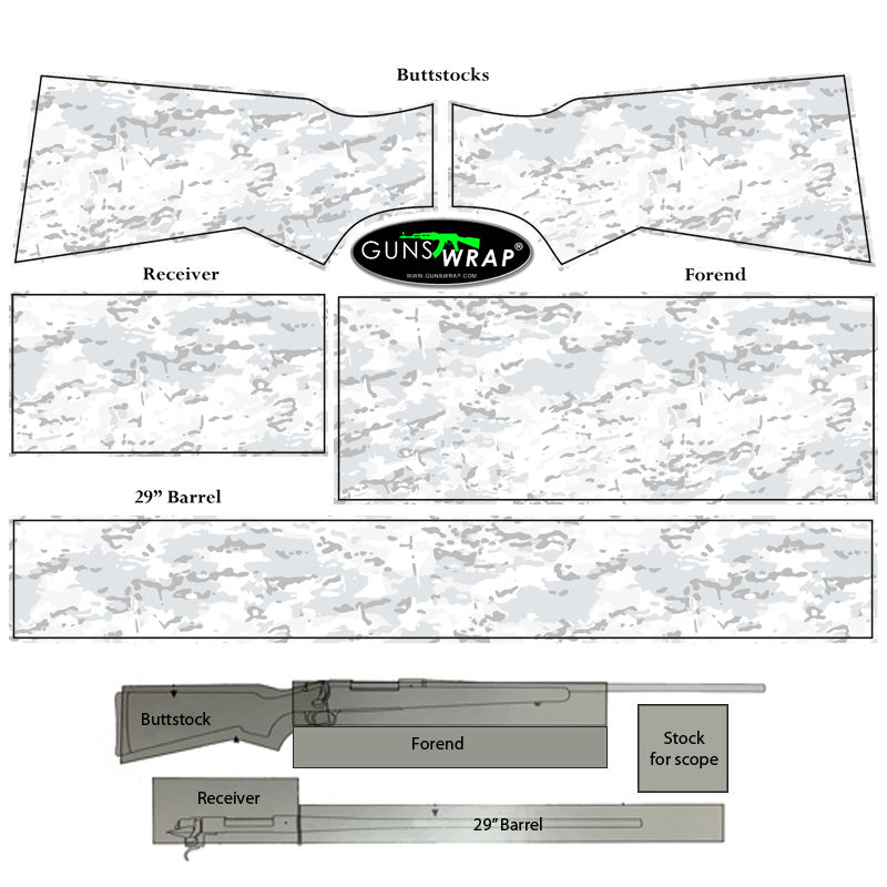 الصورة المصغرة: RIFLE SKIN MILITARYCAMO WINTER