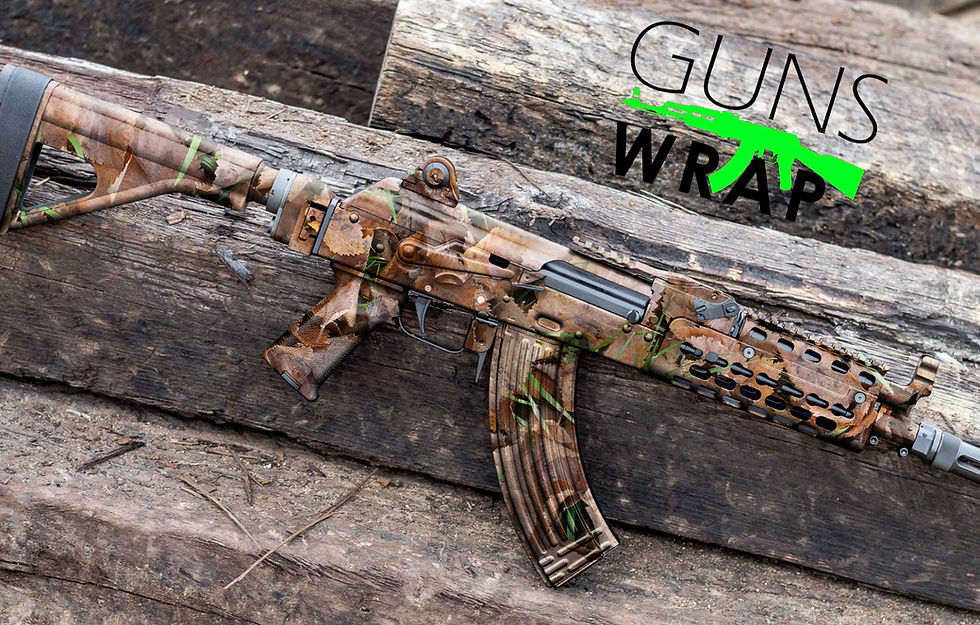 サムネイル： AK-47 (AK- SERIES) RIFLE  WRAP SKIN LEAVES-1