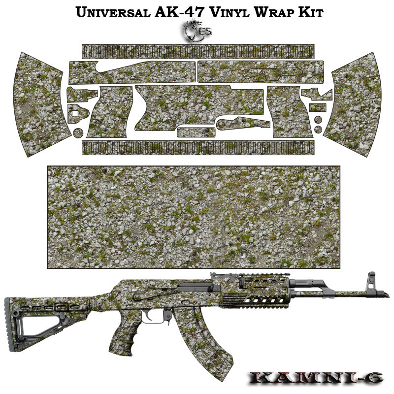 Миниатюра: Камуфляжная пленка для оружия АК серии Kamni