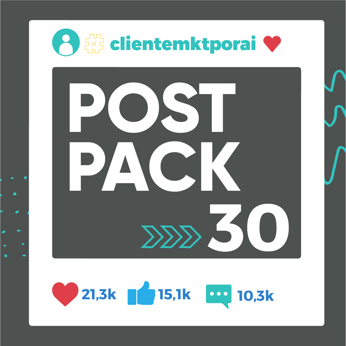 Post Pack - 30 Posts COM Legendas