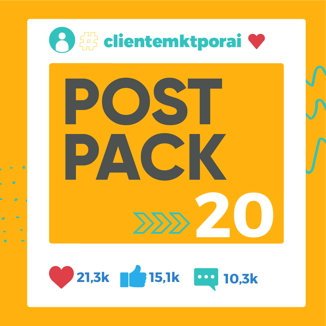 Post Pack - 20 Posts COM Legendas