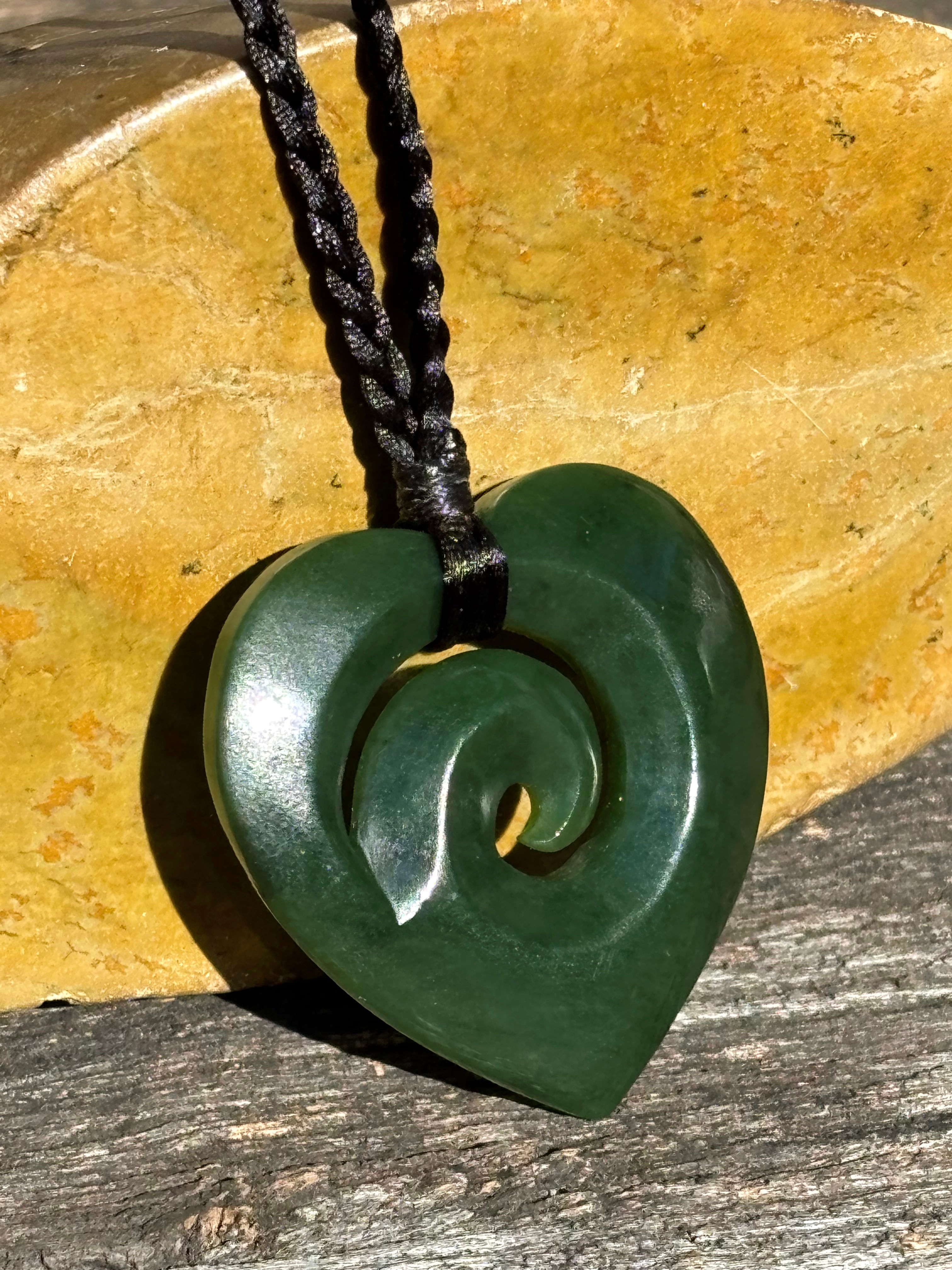 Heart with Koru Carving