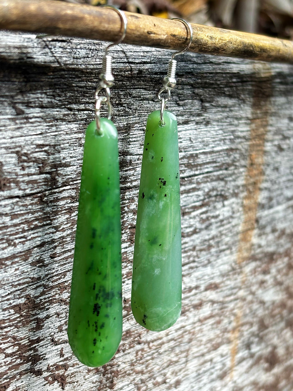 Thumbnail: Greenstone Drop Earrings 