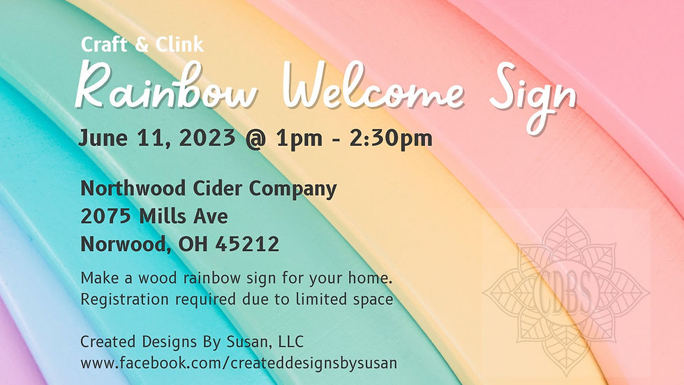 Sign Class with Susan - Rainbow Welcome Sign