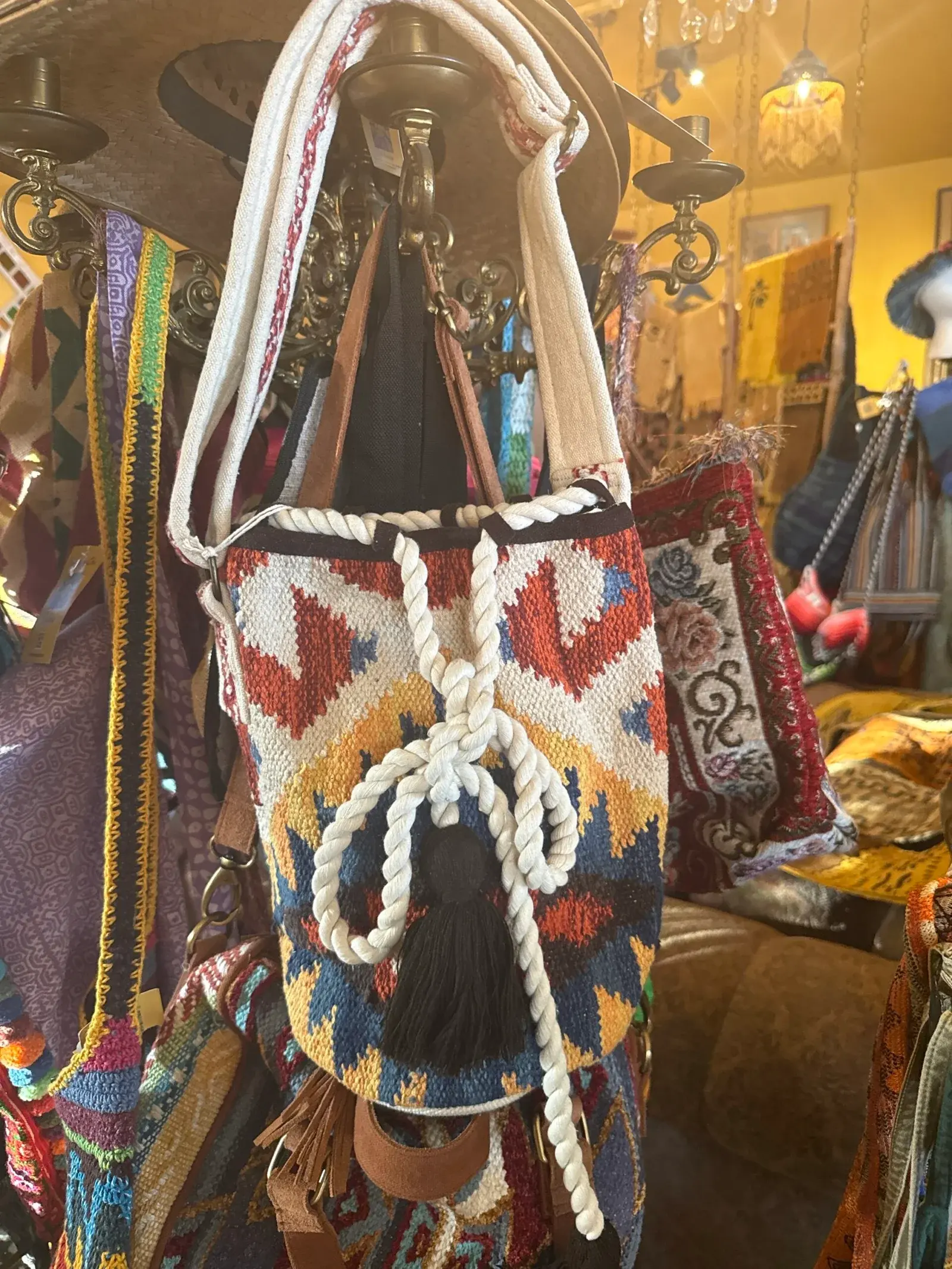 Cotton Aztec Bucket bag