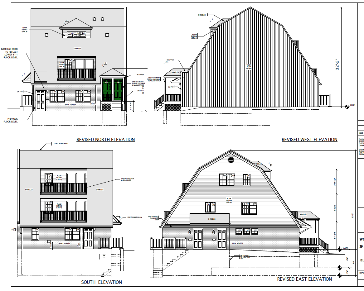 Norman Avenue elevations