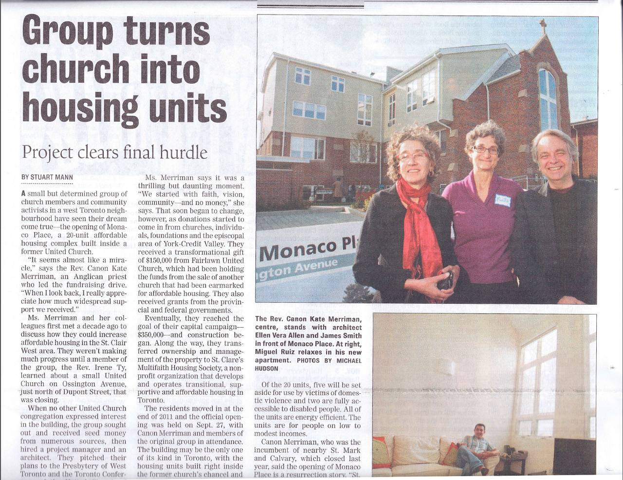 Article in The Anglican