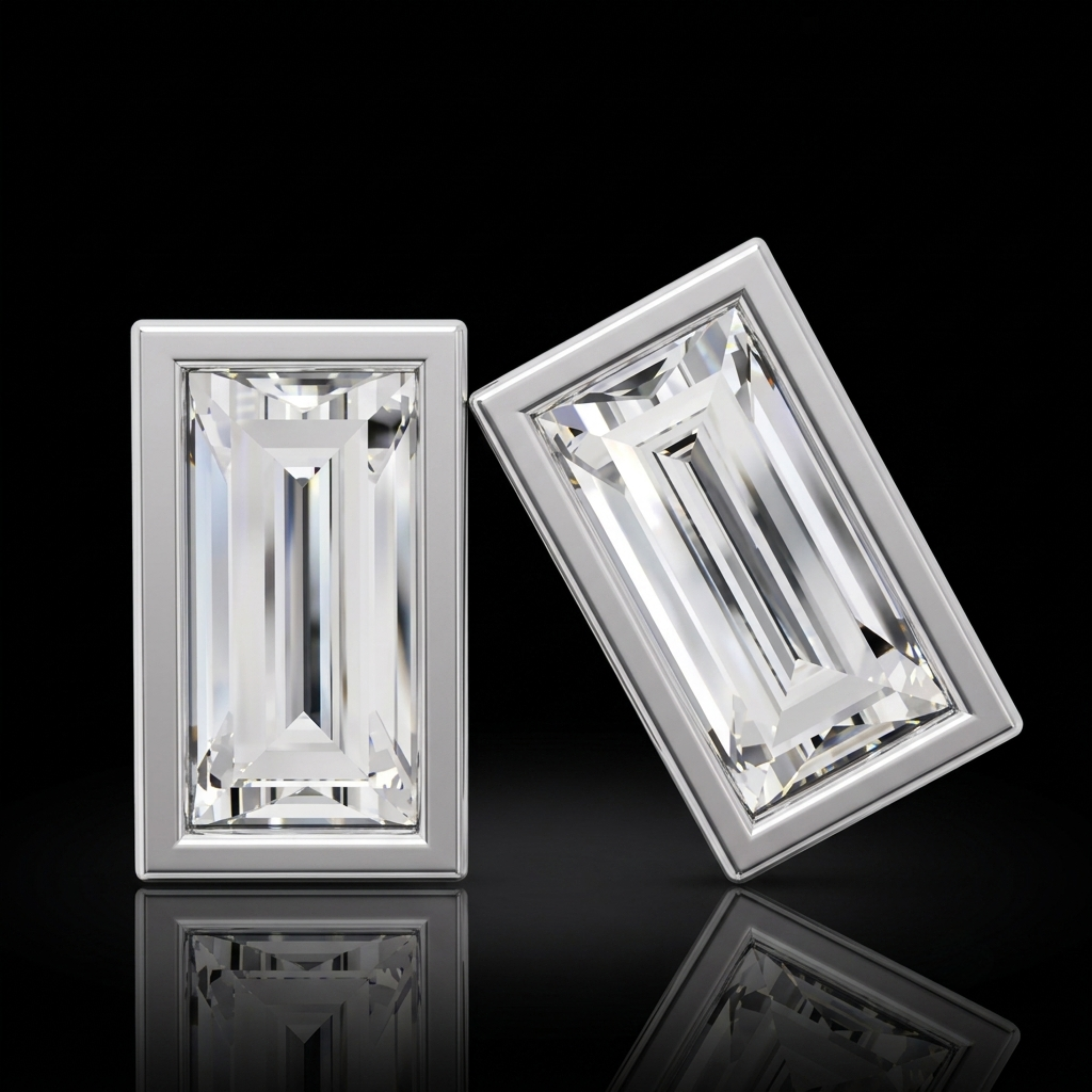 Bezel Solitaire Earrings