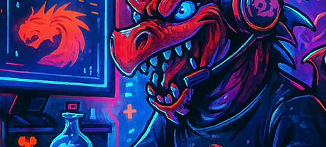 Dragão Gamer Em Neon