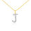 Thumbnail: White & Yellow Gold Diamond Initial Pendant
