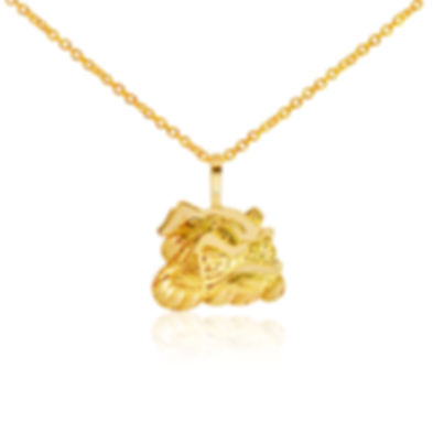Gold Bulldog Face Pendant