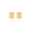 Thumbnail: Diagonal Brushed Gold Huggie Earrings