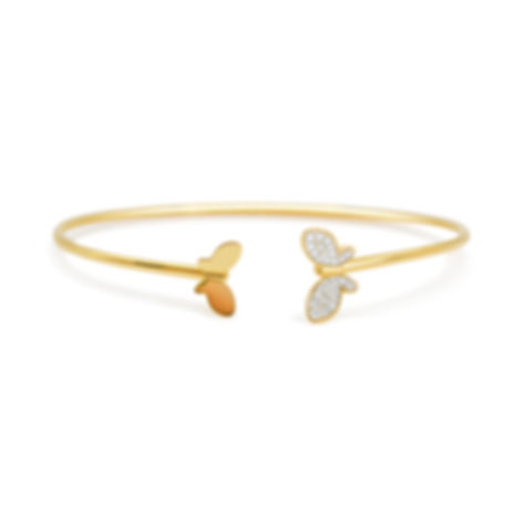 Diamond Butterfly Flexible Bangle