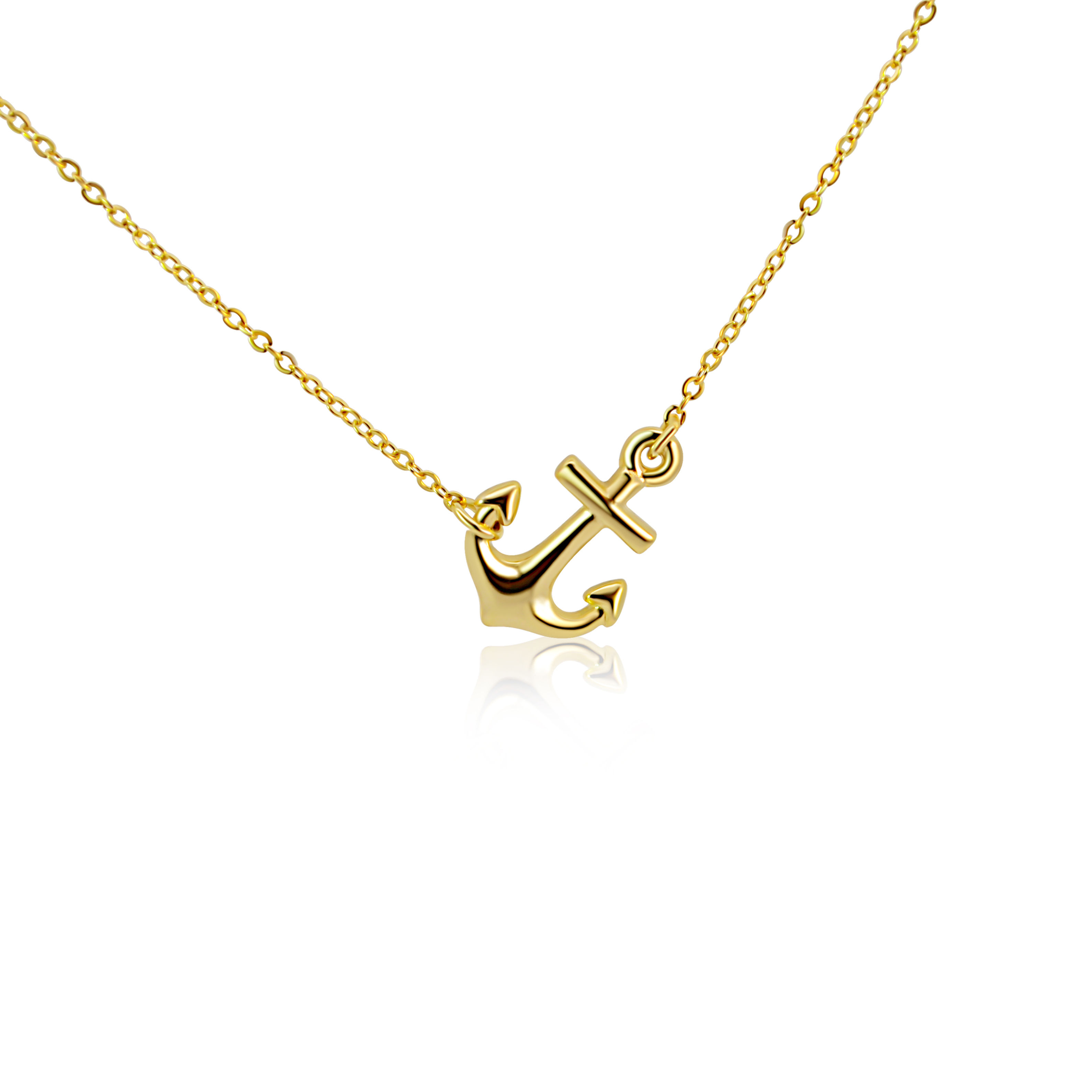 Simpson Bay Anchor Necklace - Vermeil