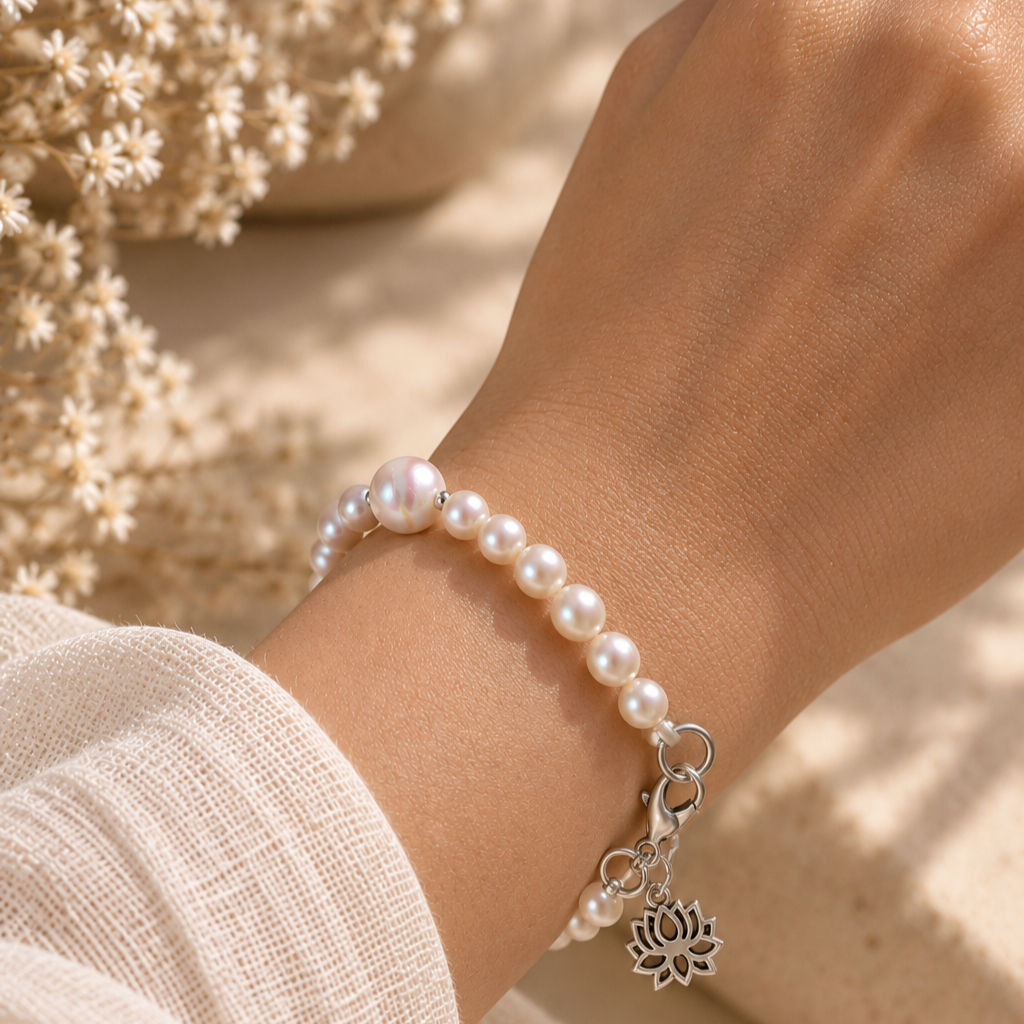 Classic Round Pearl Bracelet with 10mm Centre Pearl