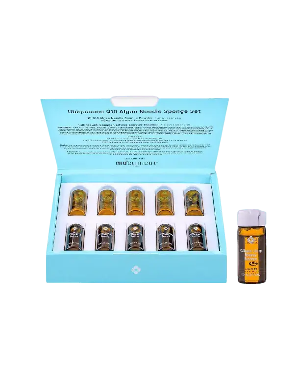 Ubiquinone Q10 Royal Algae Microneedle System sponge set for natural collagen production